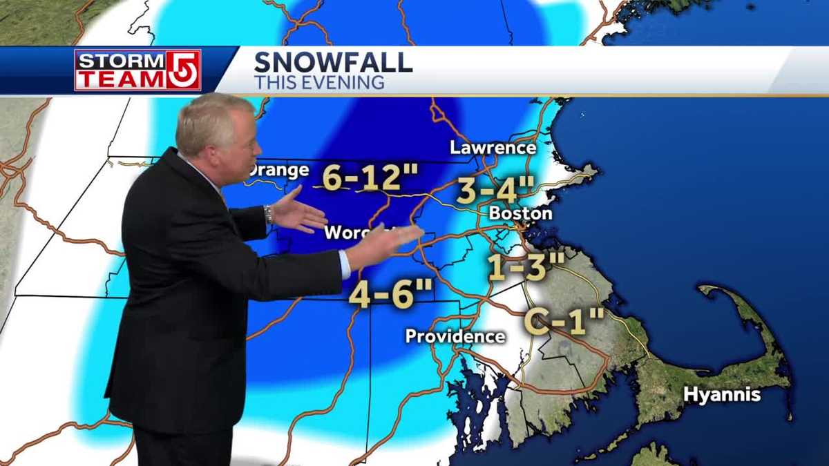 Video: Warning issued for snow in parts of Mass.