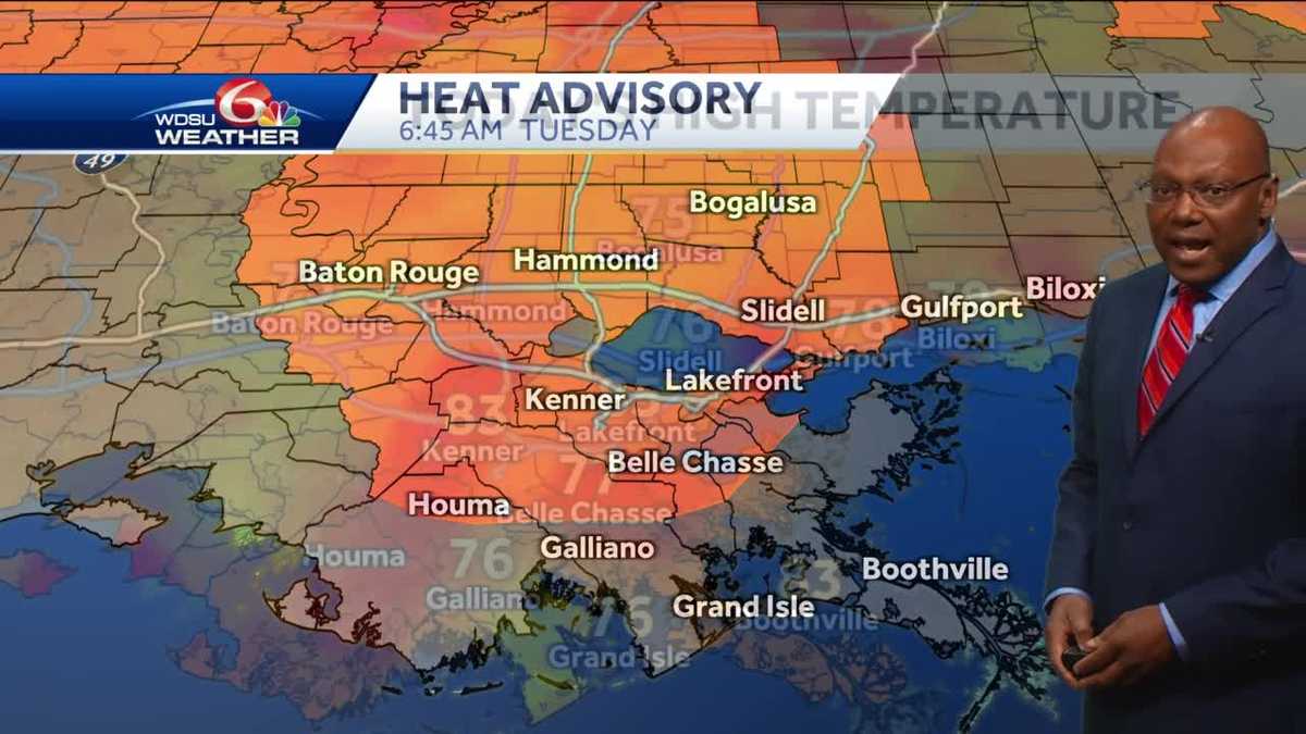 The Heat Advisory Resumes Around New Orleans