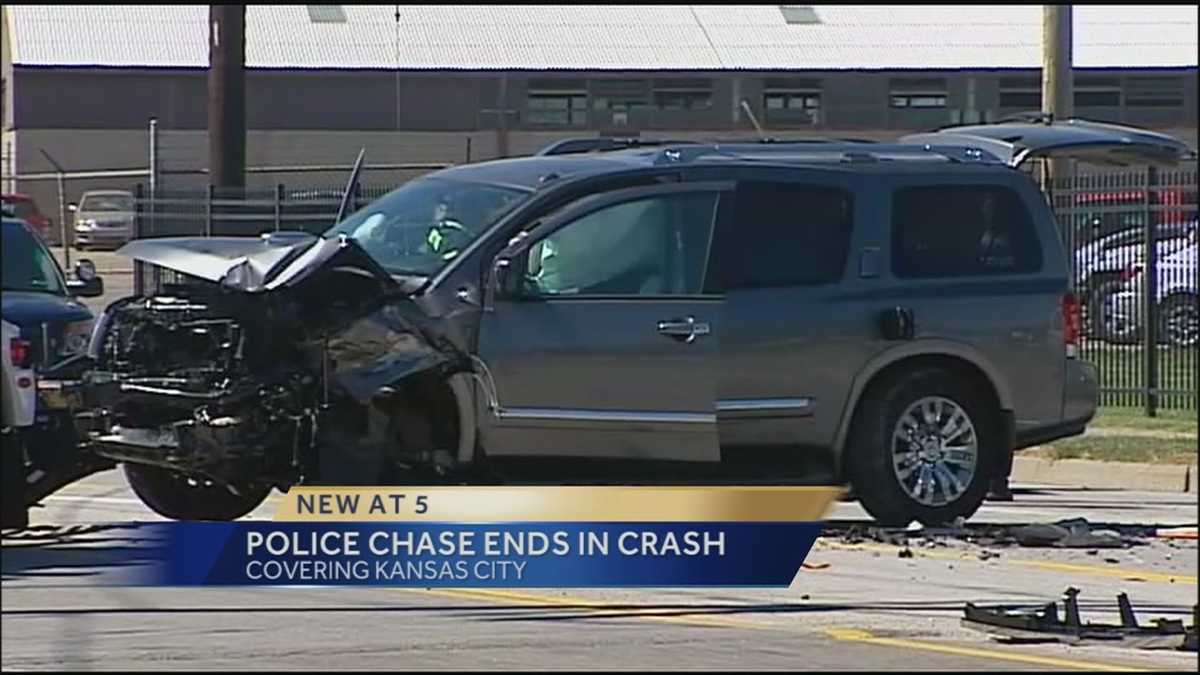 Police pursuit ends with crash on city's south side