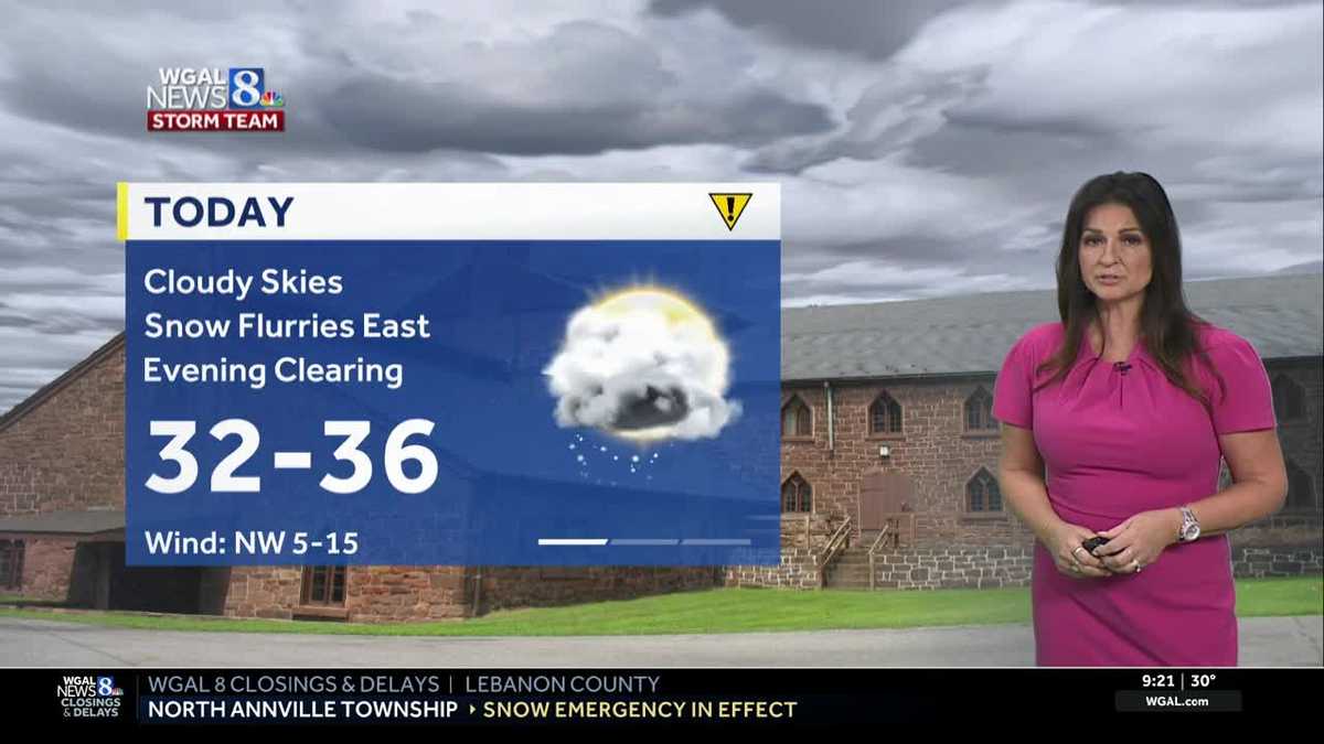 Mist, flurries,fog and slippery conditions this afternoon then late day ...