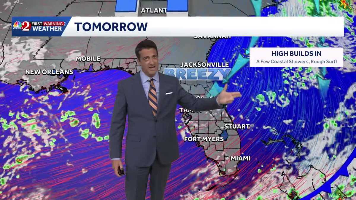 Breezy with a few showers around to start the work week! 11.18.2026