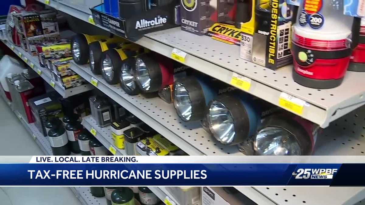 Taxfree hurricane supplies