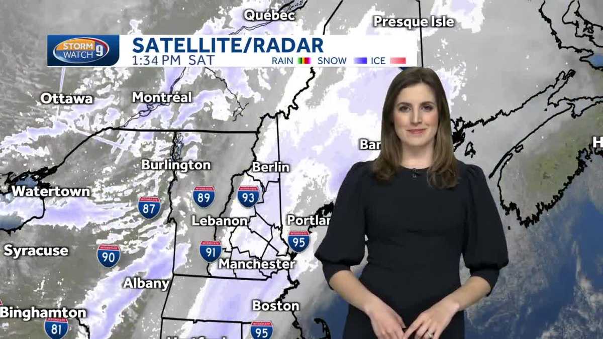 Video: Snow squalls and showers push through New Hampshire