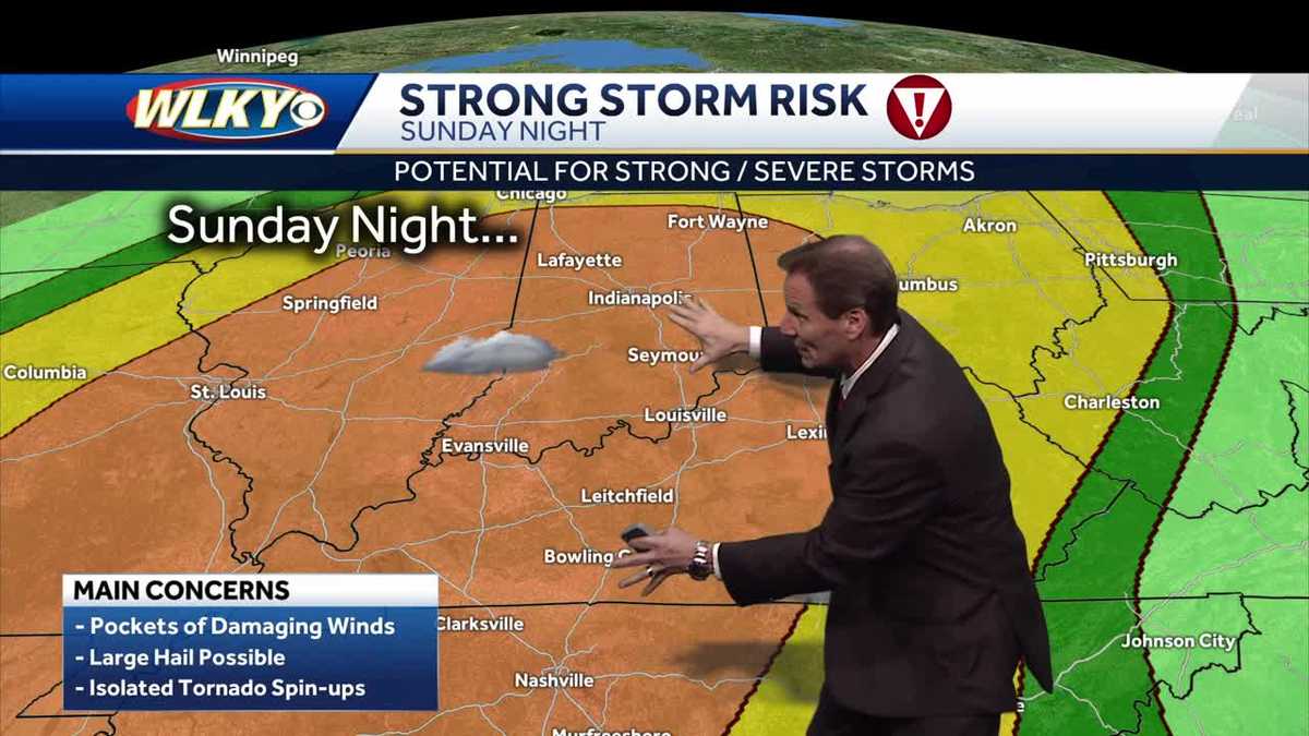 A warm weekend, Severe weather threat Sunday night