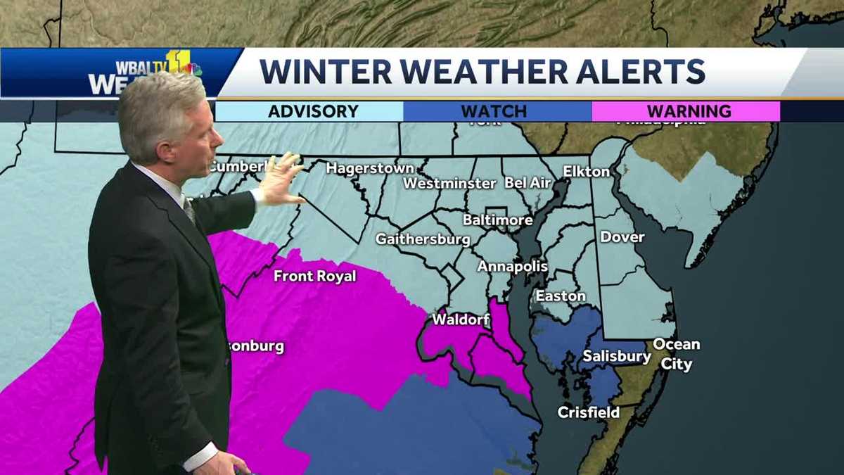 Winter weather advisories up for weekend snow