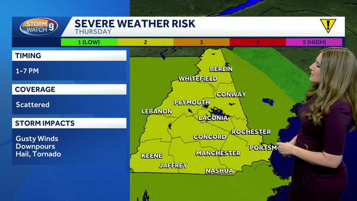 Video: Severe weather possible in New Hampshire