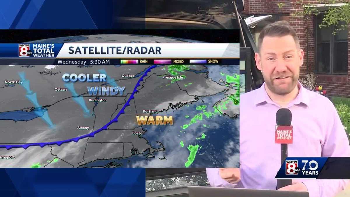 Windy today as a cold front passes through