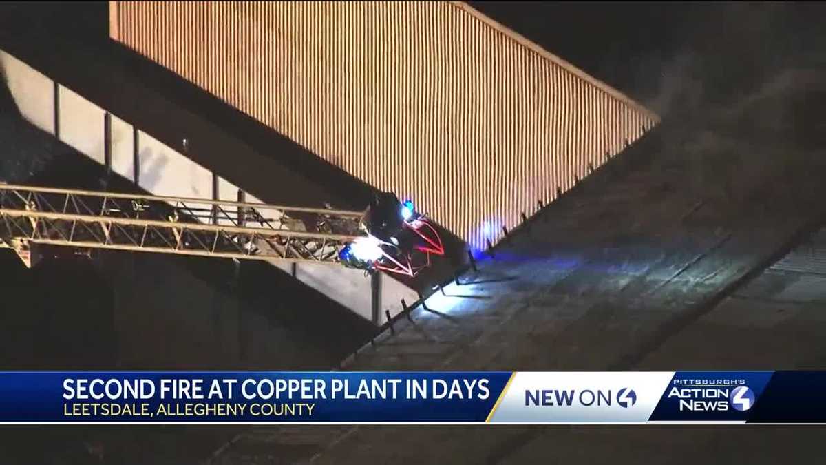 For second time in a week, fire breaks out at copper plant in Leetsdale