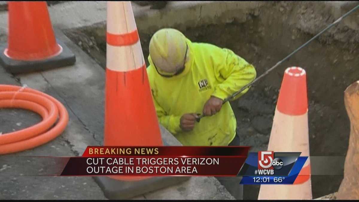 Internet service down for businesses after Verizon cable cut