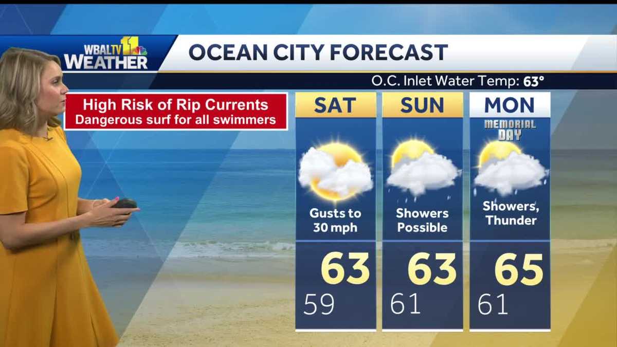 Showers possible at the beach for holiday weekend