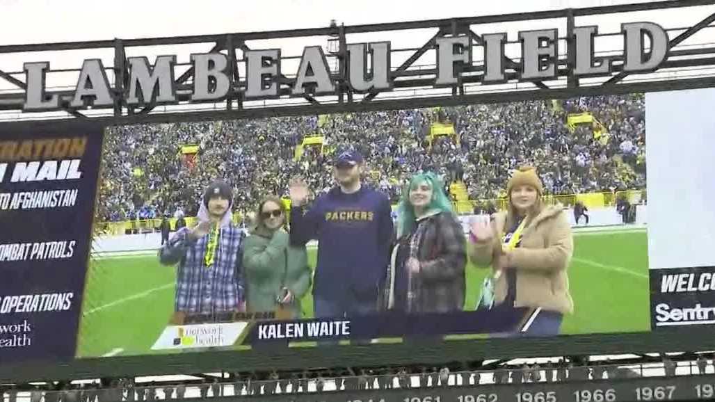 Racine native, U.S. Army veteran honored honored at Lambeau Field