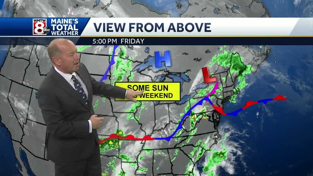Showers tonight with drier weather for the weekend.
