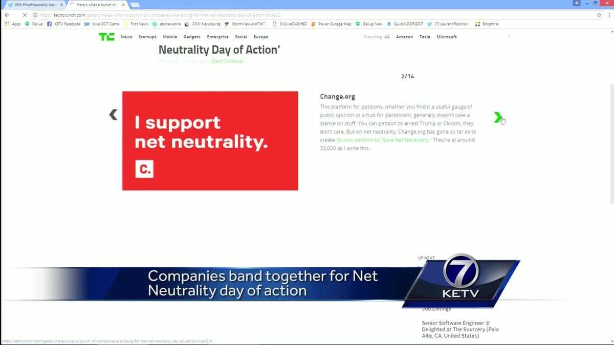 Companies band together for Net Neutrality day of action