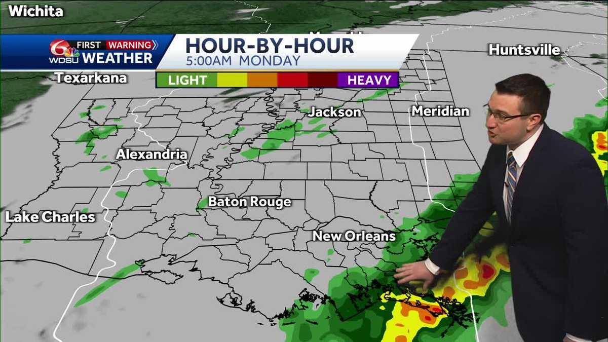 Lingering showers possible through early Monday