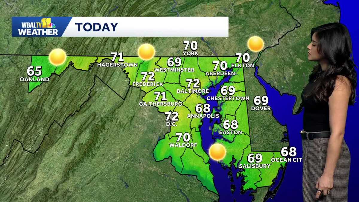 Sunny and warmer than average for Baltimore - WBAL