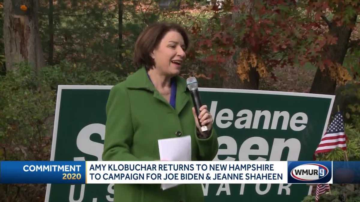 Klobuchar shares personal stories as she campaigns for Biden, Shaheen in NH