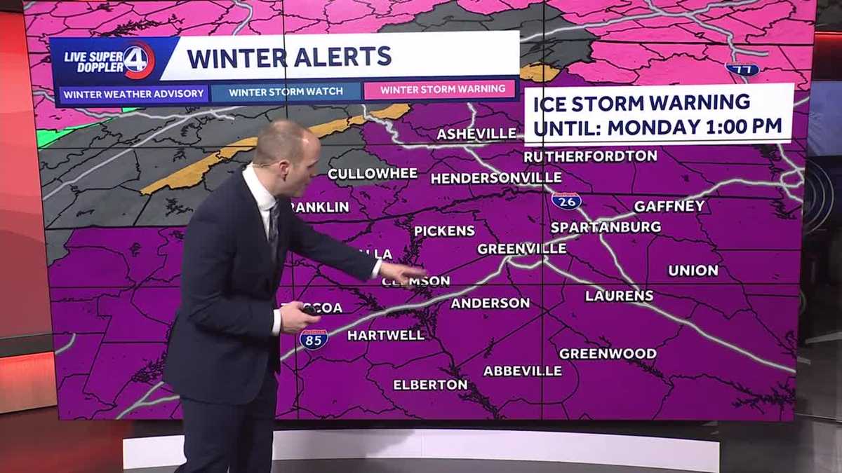 Freezing rain, sleet fall across South Carolina - WYFF