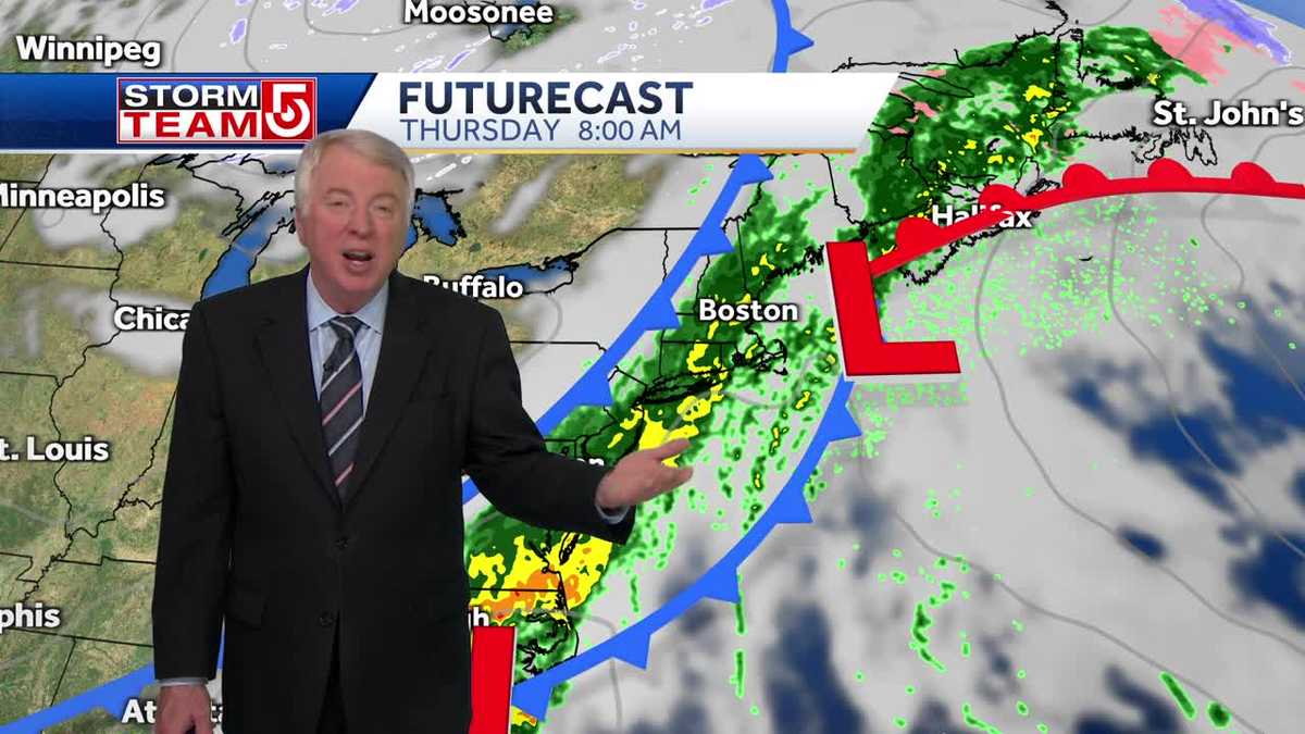 Video: Timeline of when heavy rain moves through Mass.