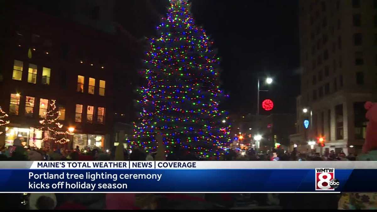 Portland S Monument Square Aglow After Christmas Tree Lighting Portland S Monument Square Aglow After Christmas Tree Lighting