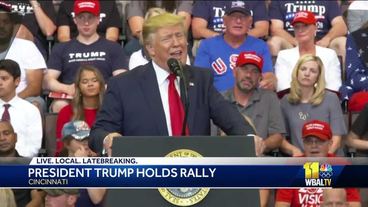 Trump speaks at rally, says Baltimore homicide rate worse than Afghanistan