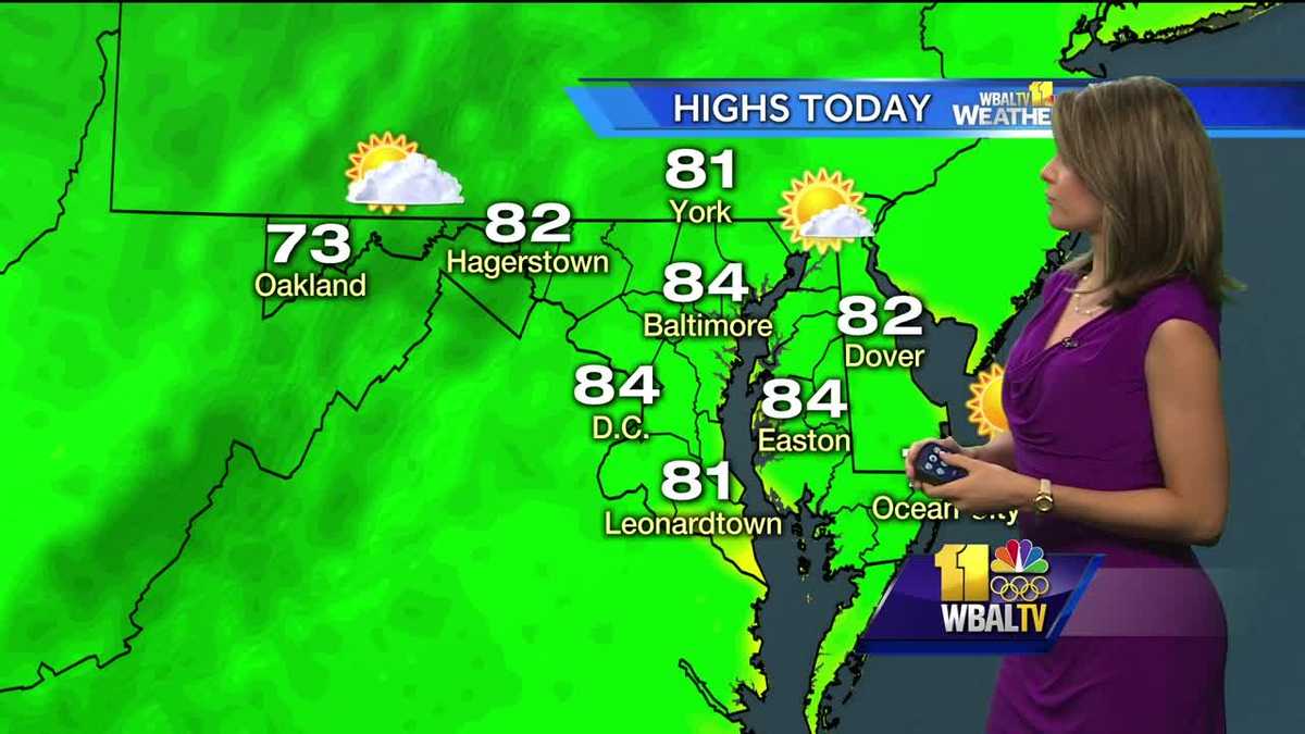 Sunny Thursday with temps in 80s