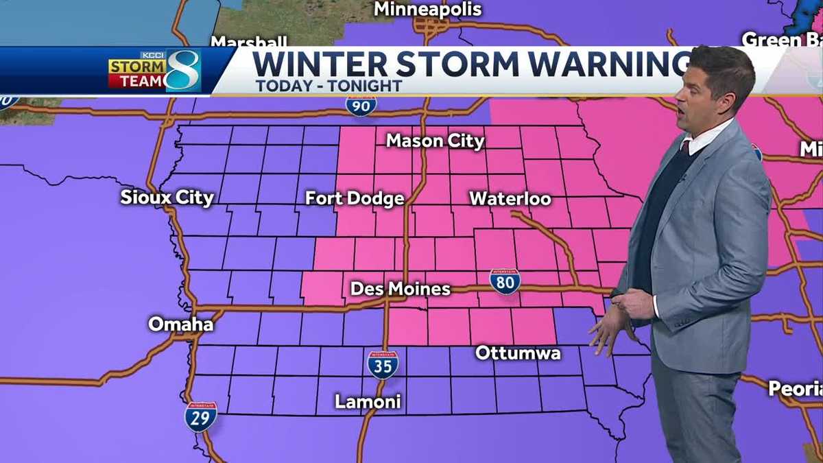 Winter storm warning for freezing rain, snow