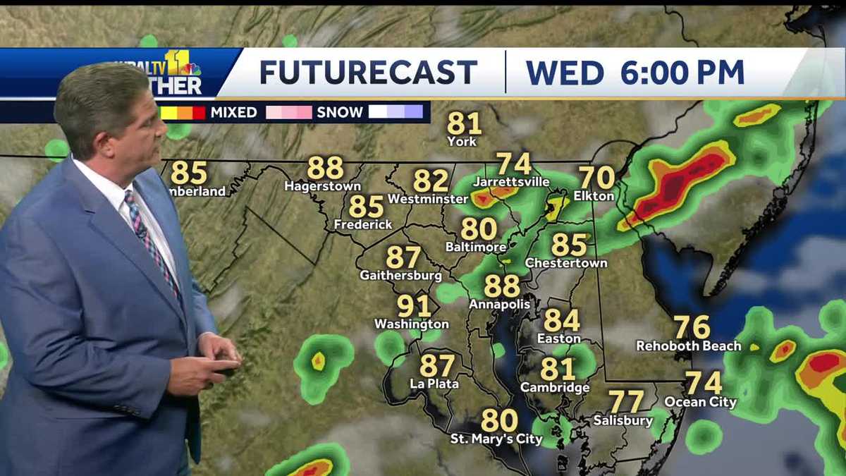 Partly cloudy with chances for rain Wednesday