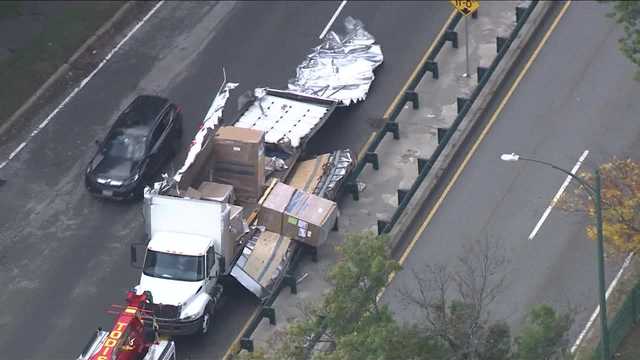 Storrowed! Oversized truck ripped open by BU Bridge - Vimarsana News
