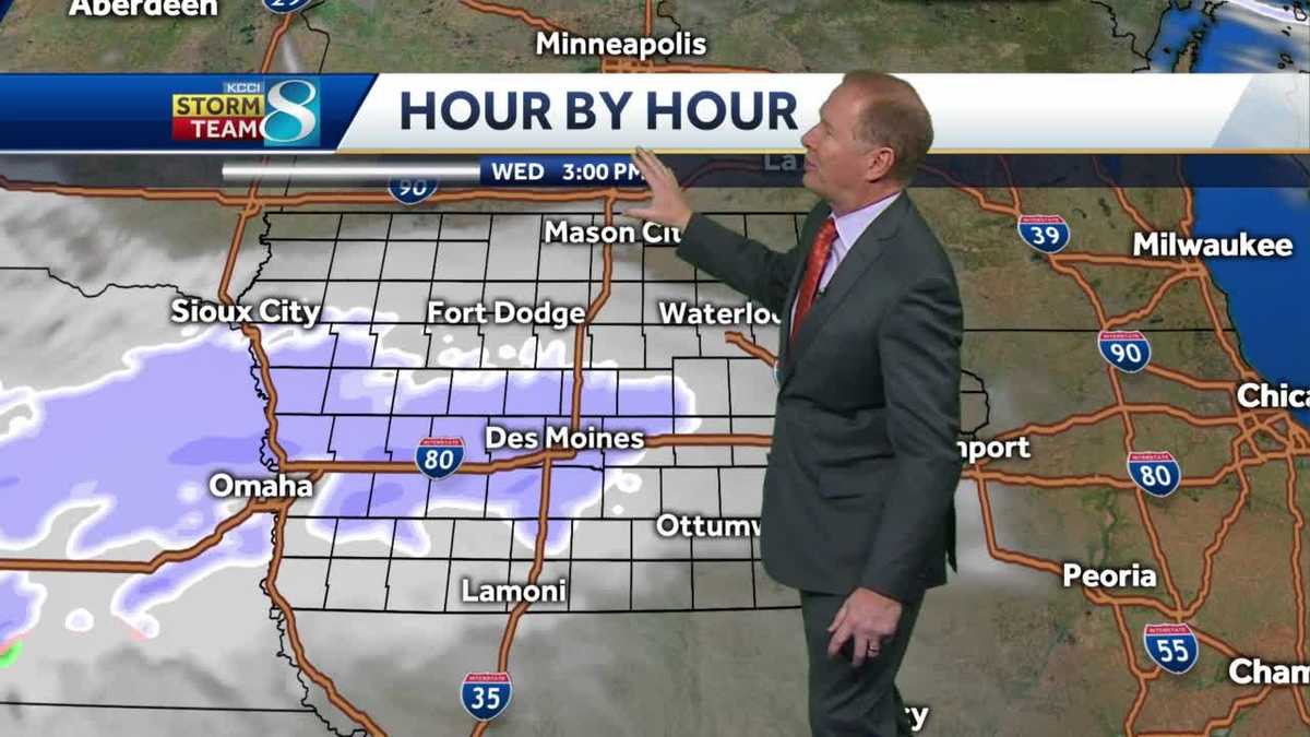 Snowfall expected to slide through central Iowa Wednesday