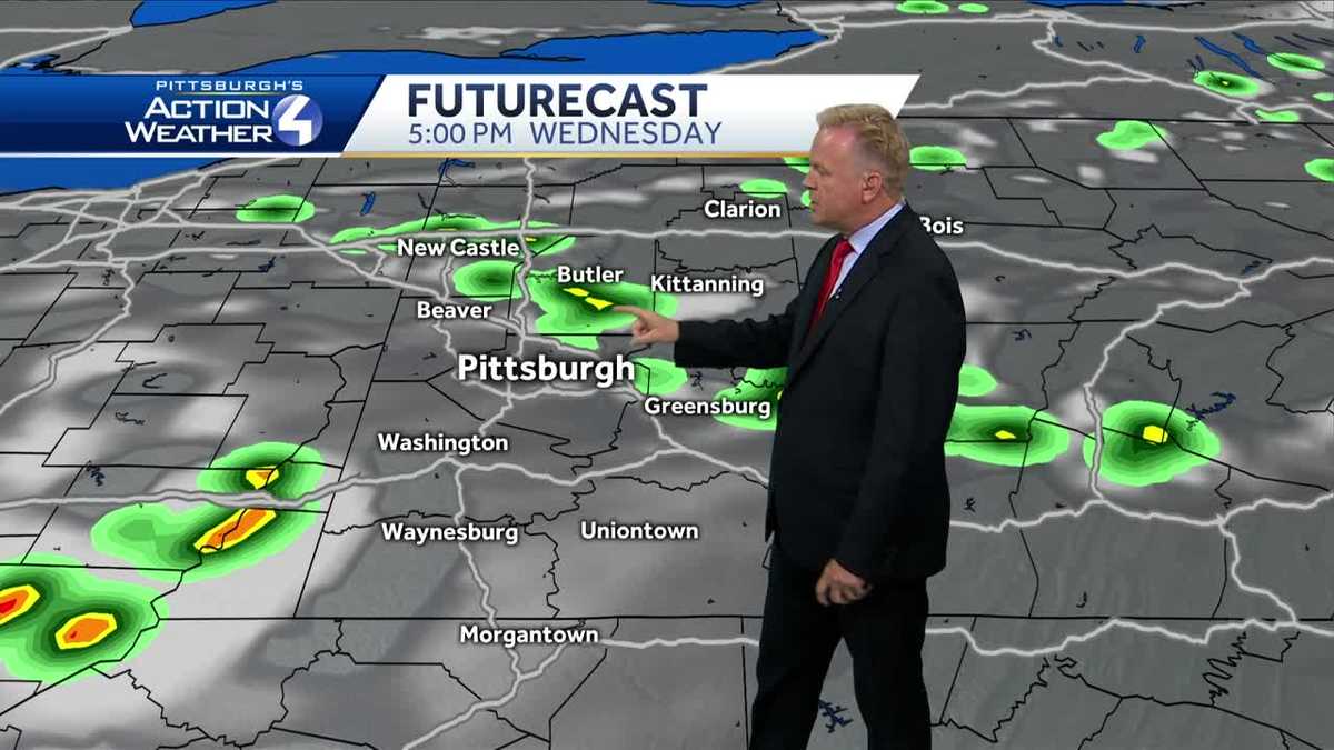 Clear tonight, scattered rain showers expected Wednesday