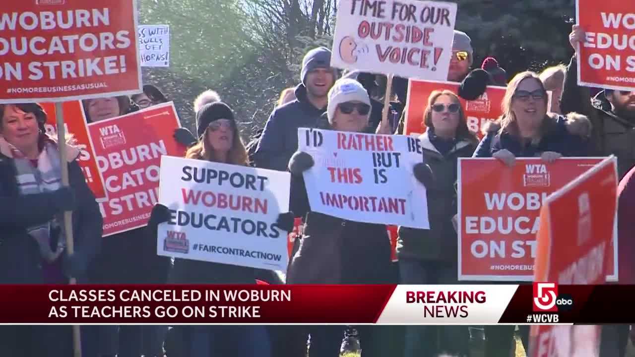 Educators Go On Strike In Woburn After Contract Negotiations Fail