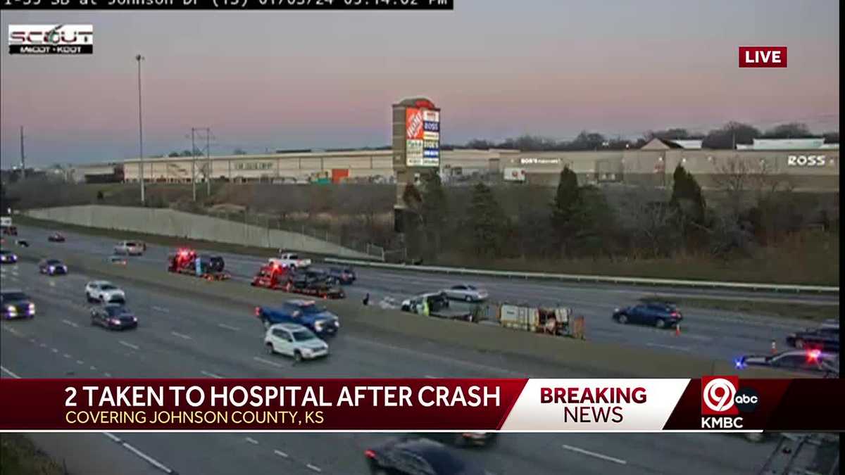 2 injured, including child, following 6-vehicle crash in Johnson County