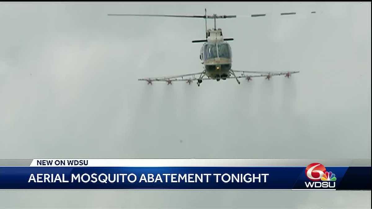 Helicopter to be used in aerial mosquito spraying