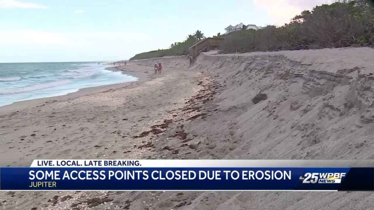 Beach erosion closed two Jupiter crossovers - Vimarsana News