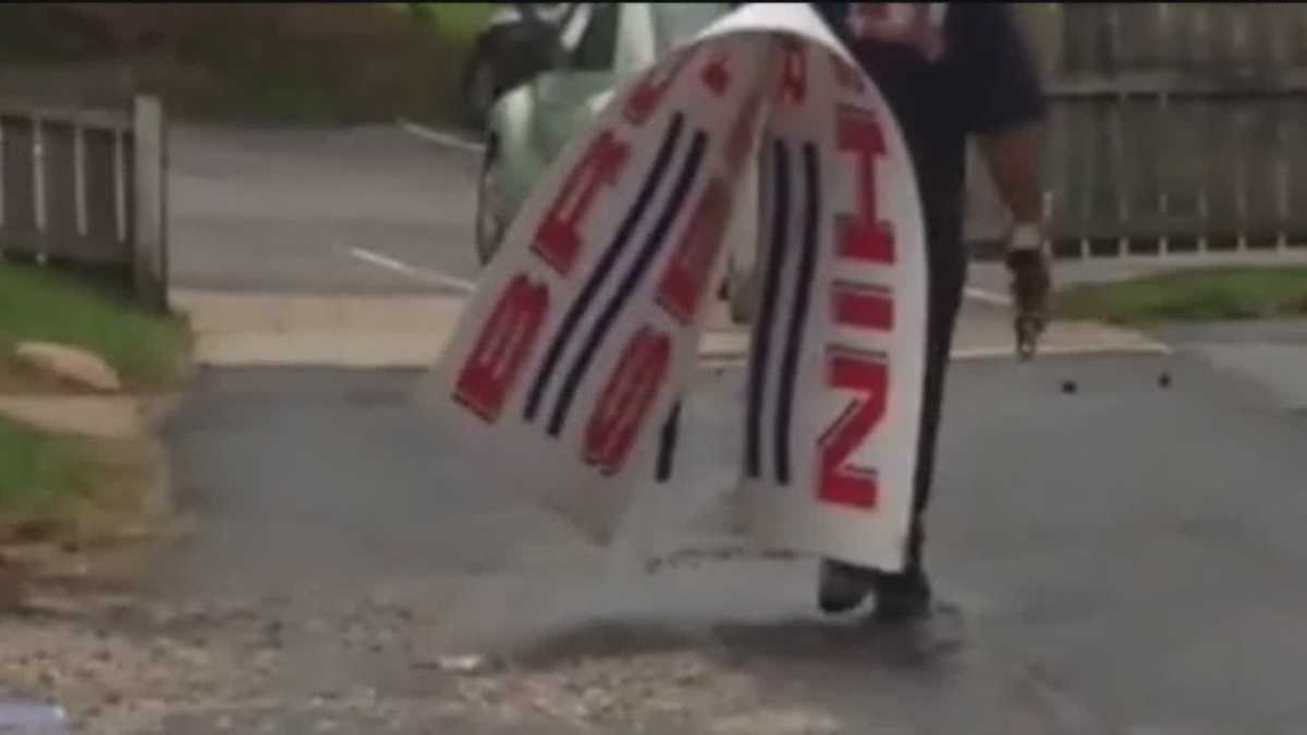 3 charged with stealing campaign signs