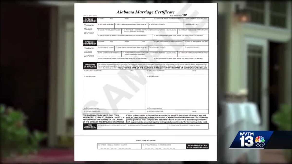 Changes coming August 29 to Alabama's marriage license process