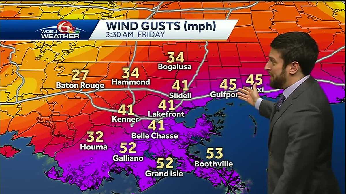 Rain and very gusty winds for Thursday