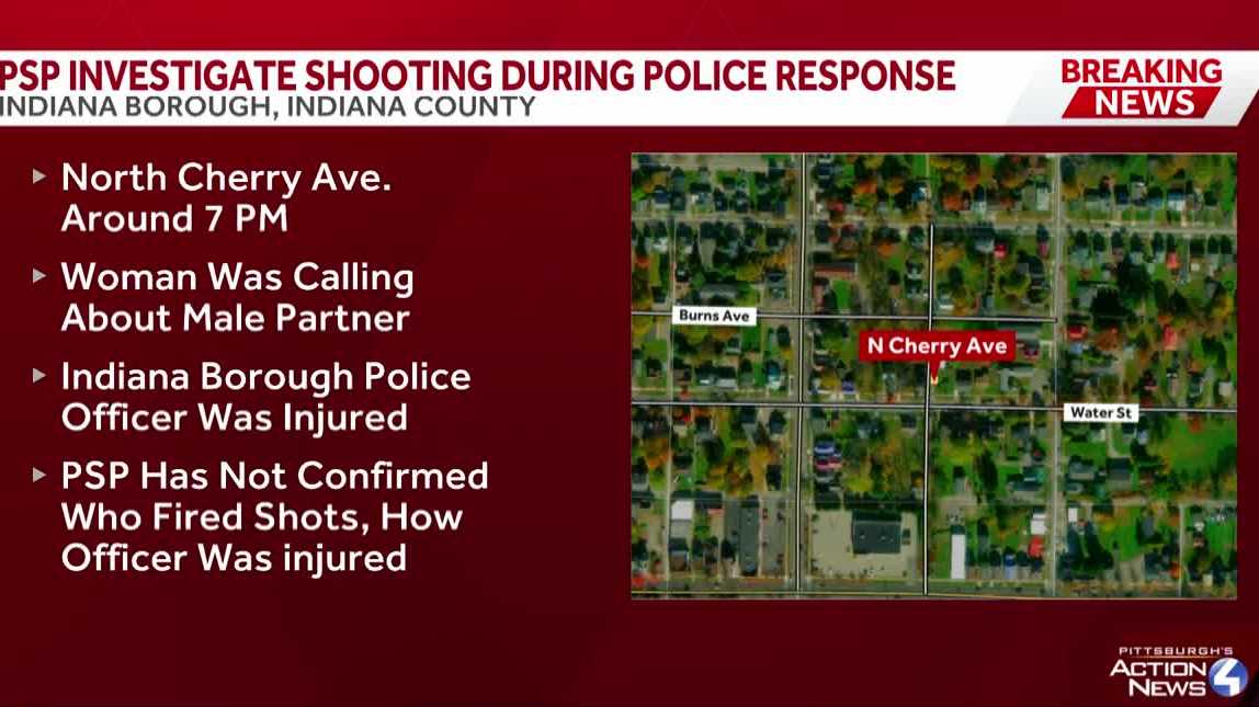 Officer injured while responding to domestic situation in Indiana Borough