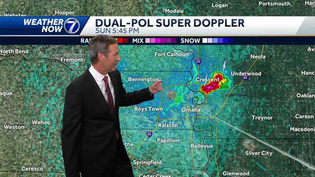 Spotty T'Showers now, mostly dry in Omaha this week, and warm