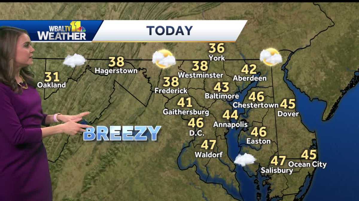 Cold and breezy Tuesday, monitoring potential weekend snow