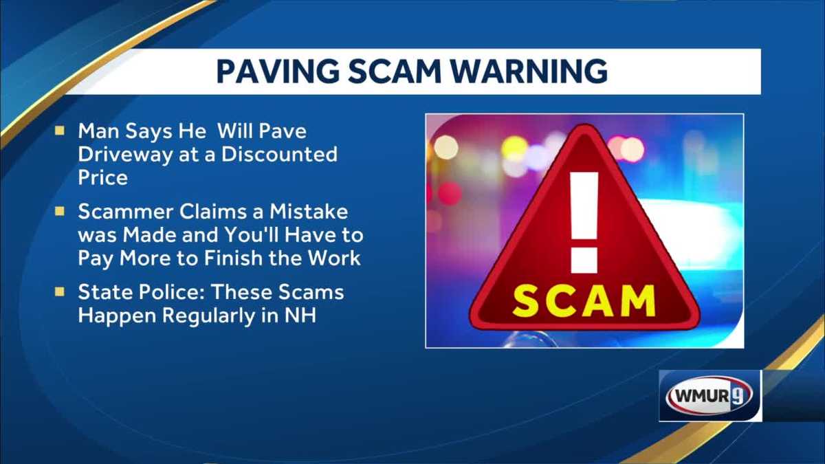 New Hampshire State Police Warn Of Driveway Paving Scam 1139