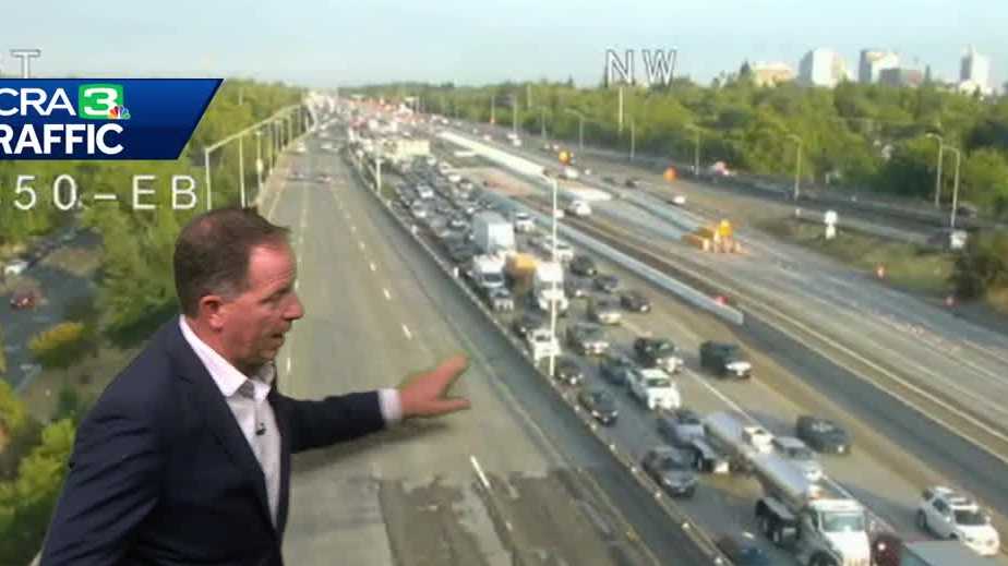 Slow traffic on Highway 50 in Sacramento after crash involving several ...