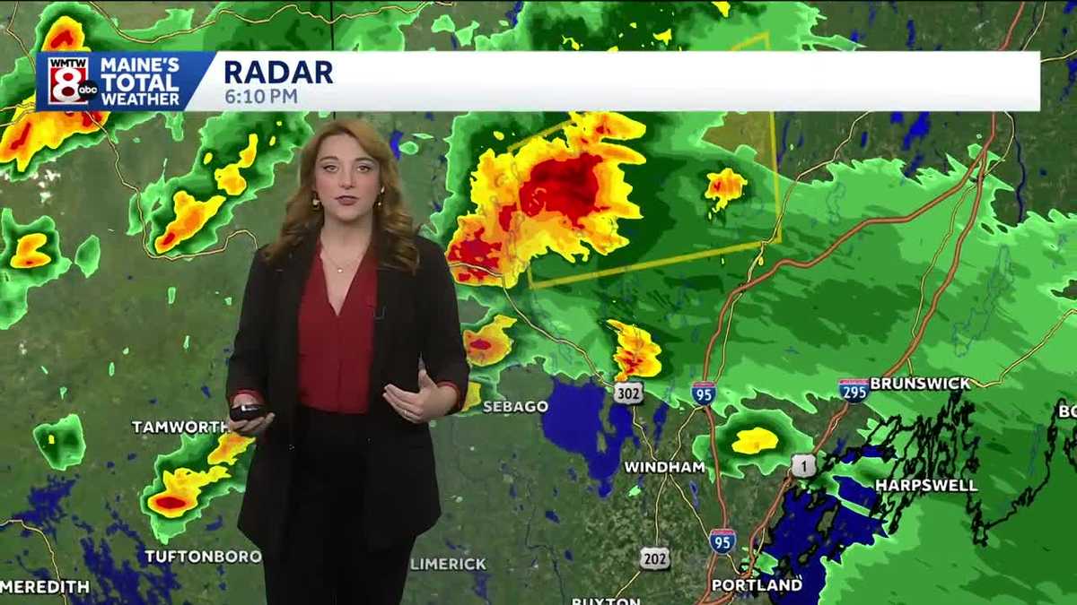 Showers and storms move through Maine Saturday evening