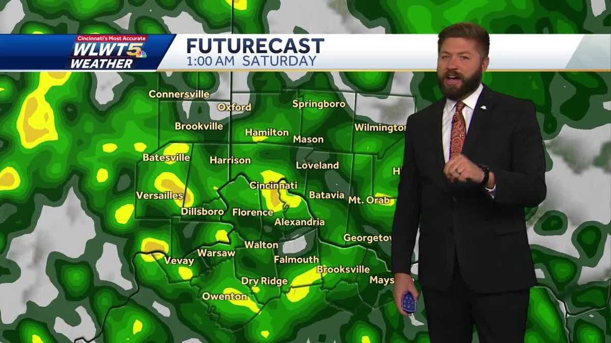 Showers return overnight with chilly air