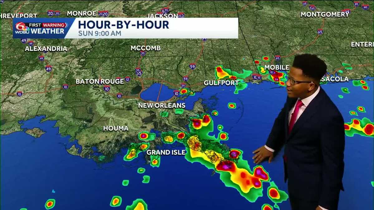 Louisiana rain chances rise Sunday amid heat and humidity