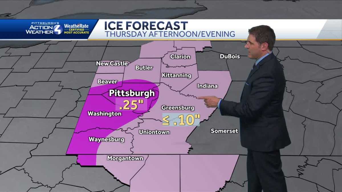 Rain later today, winter storm bringing snow, ice to Pittsburgh