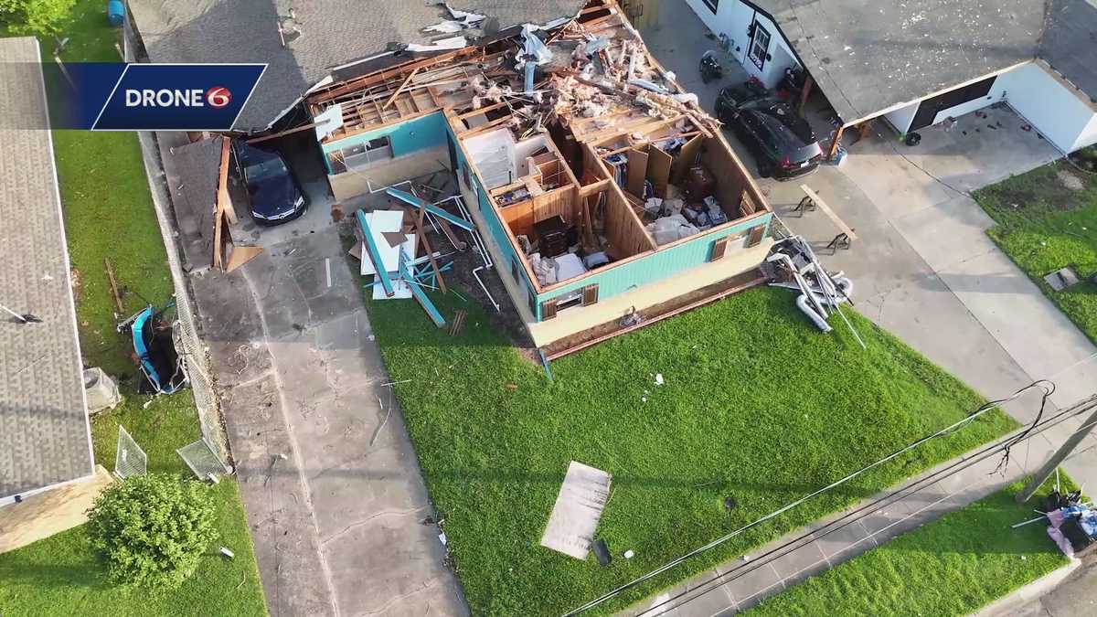 Heartbreaking drone video shows devastating damage from Tropical Storm Arthur in Houma