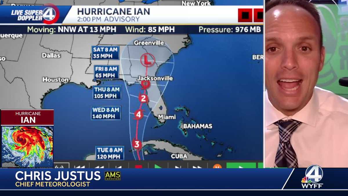 Latest timing and impacts from Hurricane Ian in South Carolina - WYFF4 Greenville