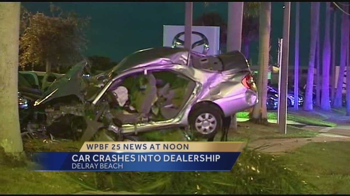Car crashes into Delray Beach dealership