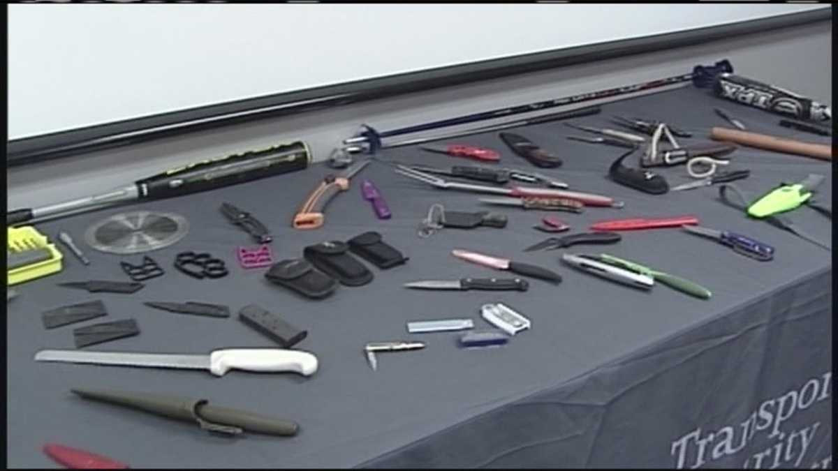 TSA displays confiscated items as travel reminder